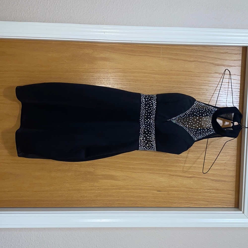 Black tight fit homecoming dress
